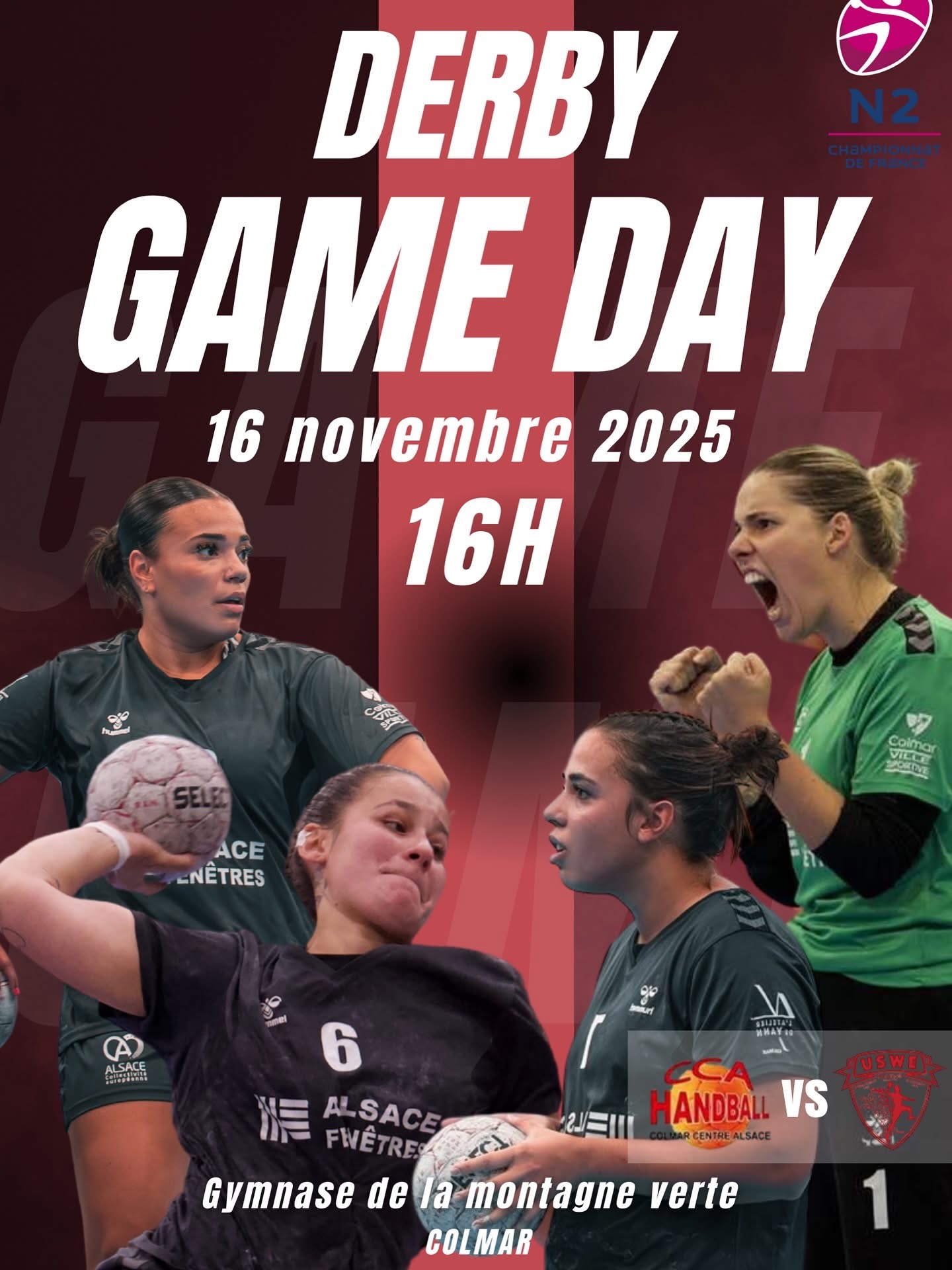Handball féminin Colmar Le programme du week-end en Alsace sur handbelles.fr