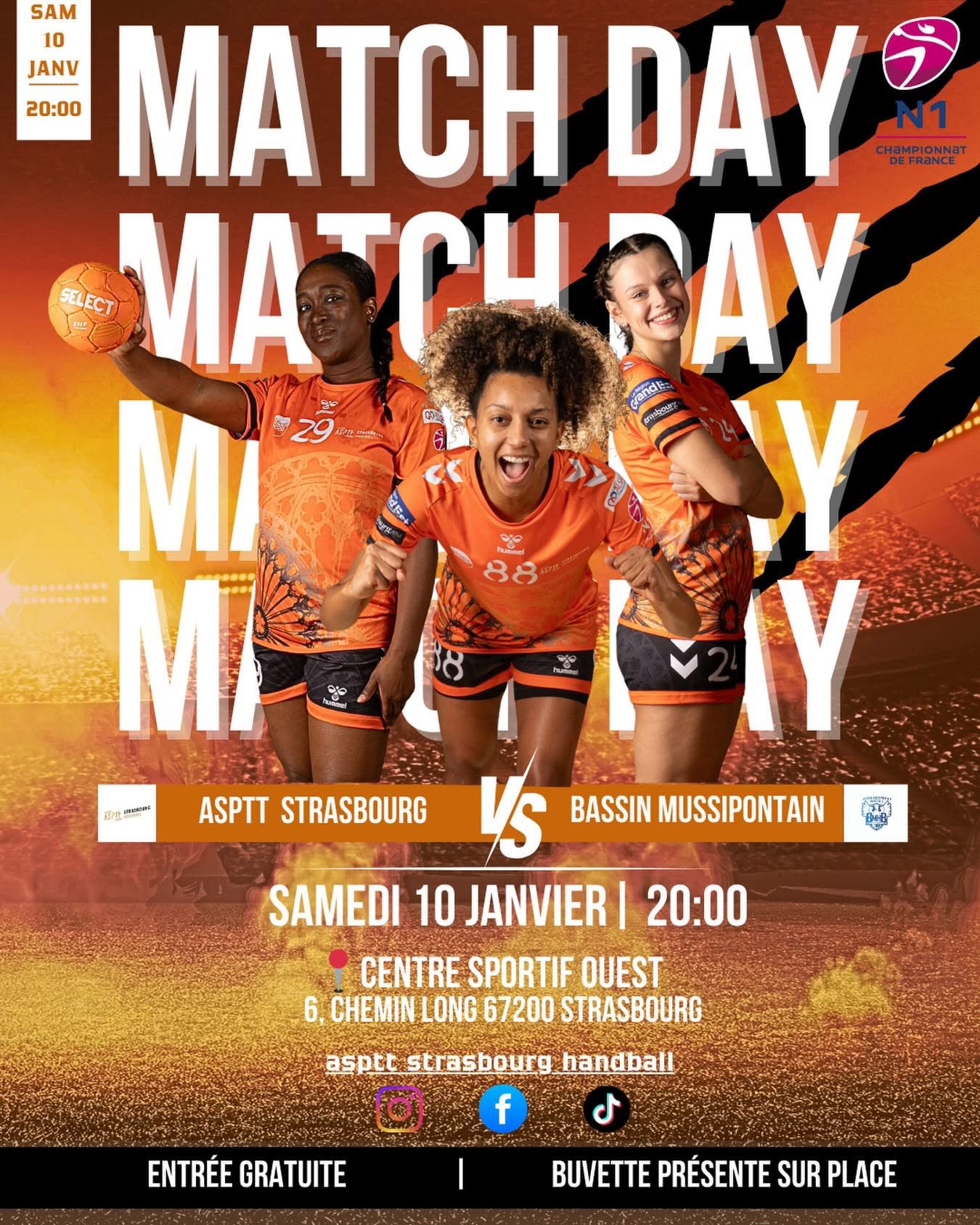 Handball ASPTT Strasbourg Le programme du week-end sur handbelles.fr