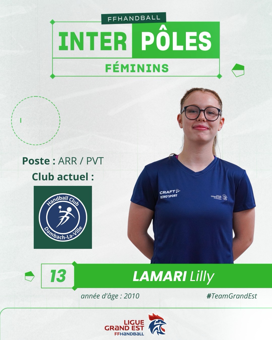 Lilly Lamari (Dambach) Handball Interpôles Grand Est sur handbelles.fr