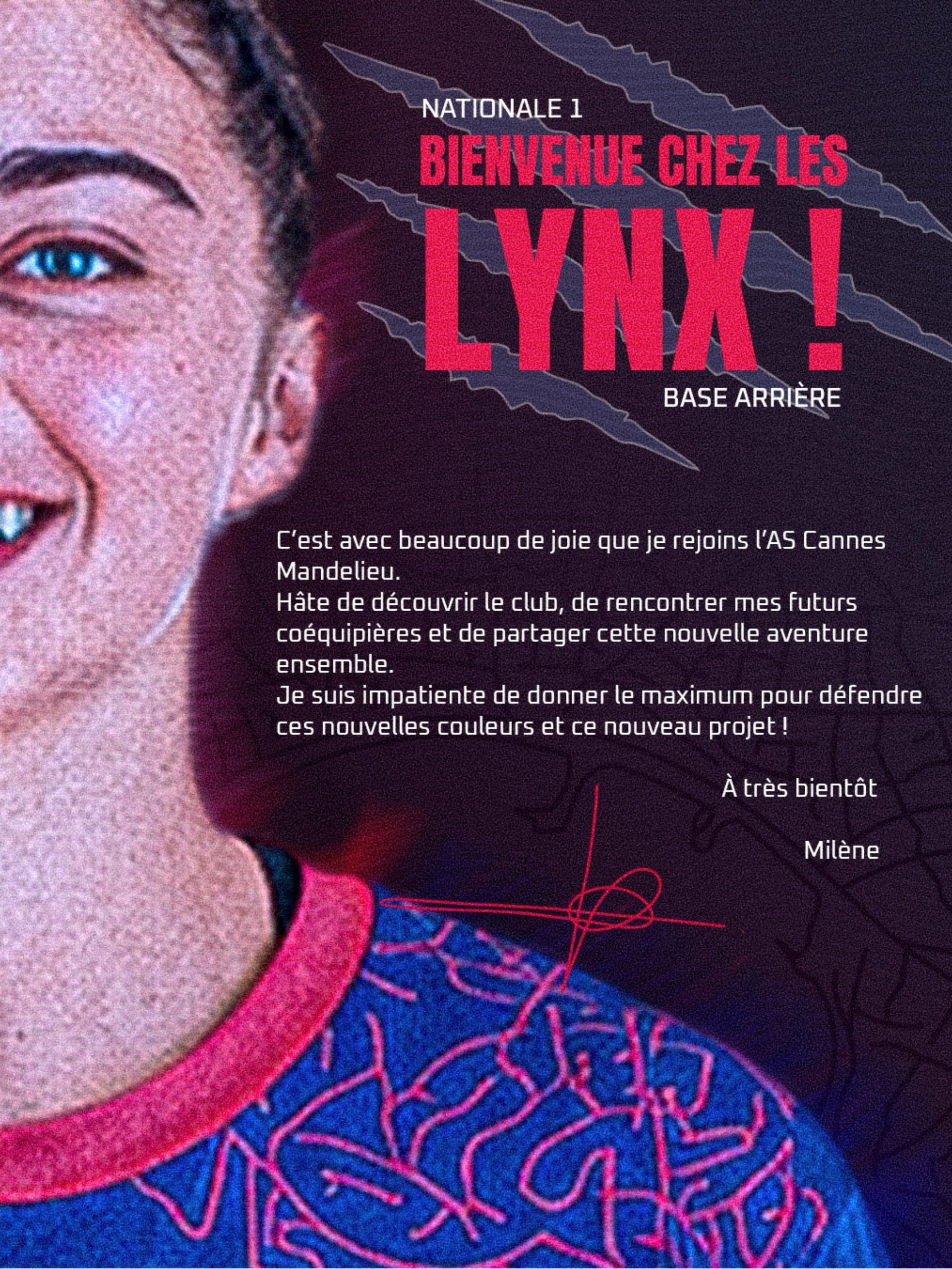 Milène Klein handball Cannes Mandelieu sur handbelles.fr