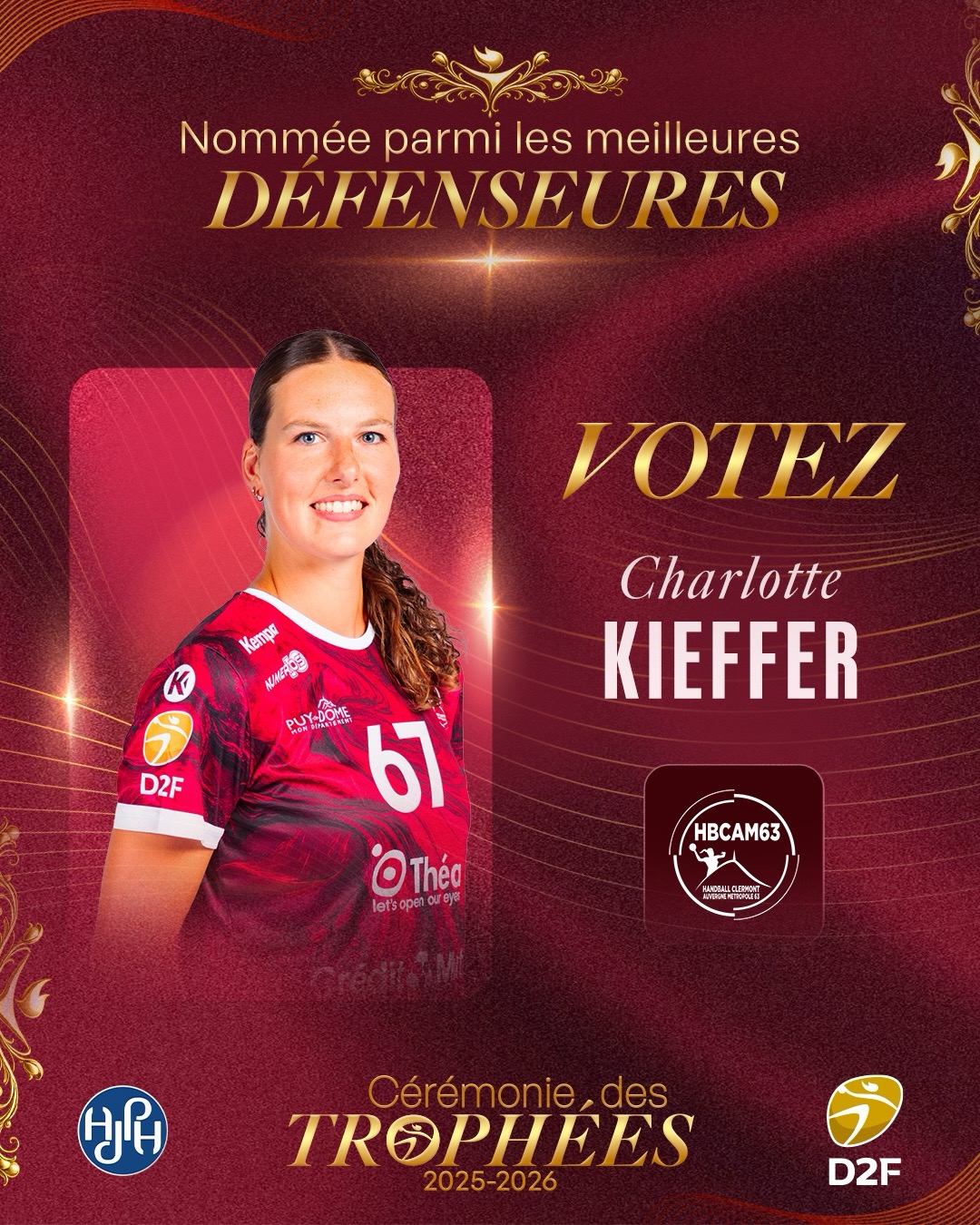 Charlotte Kieffer Clermont Handball sur handbelles.fr