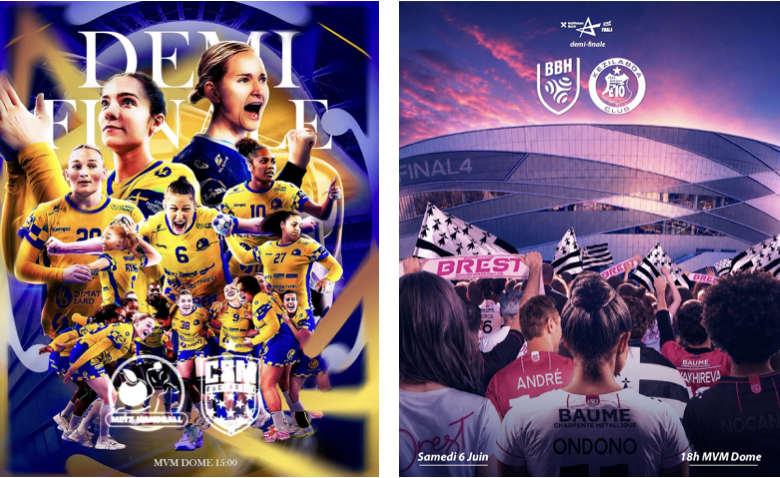 Final 4 Ligue des champions handball Metz Brest sur handbelles.fr