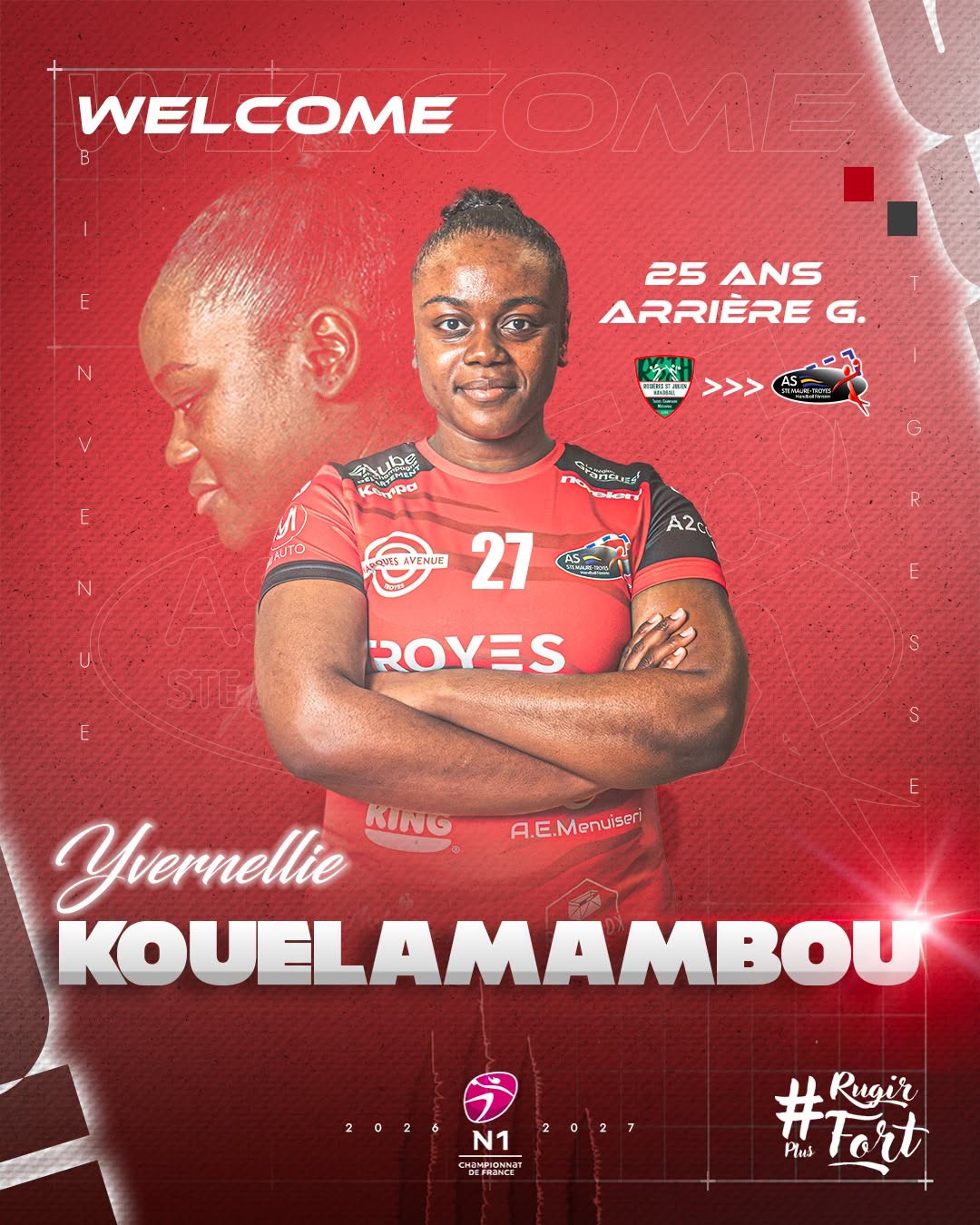 Yvernellie Kouelamambou Sainte-Maure/Troyes handball sur handbelles.fr
