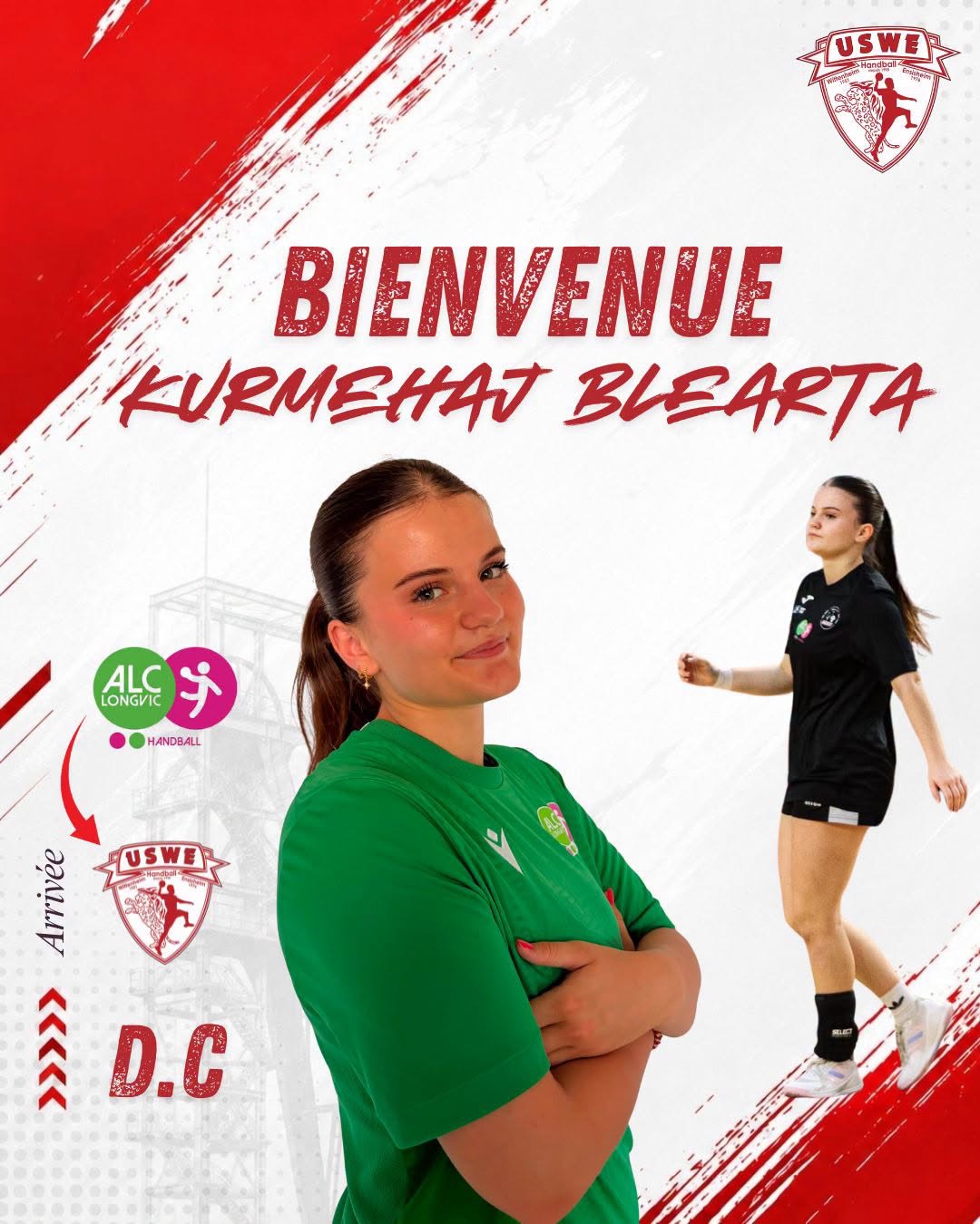 Blearta Kurmehaj USWE WittenheimThann handball sur handbelles.fr