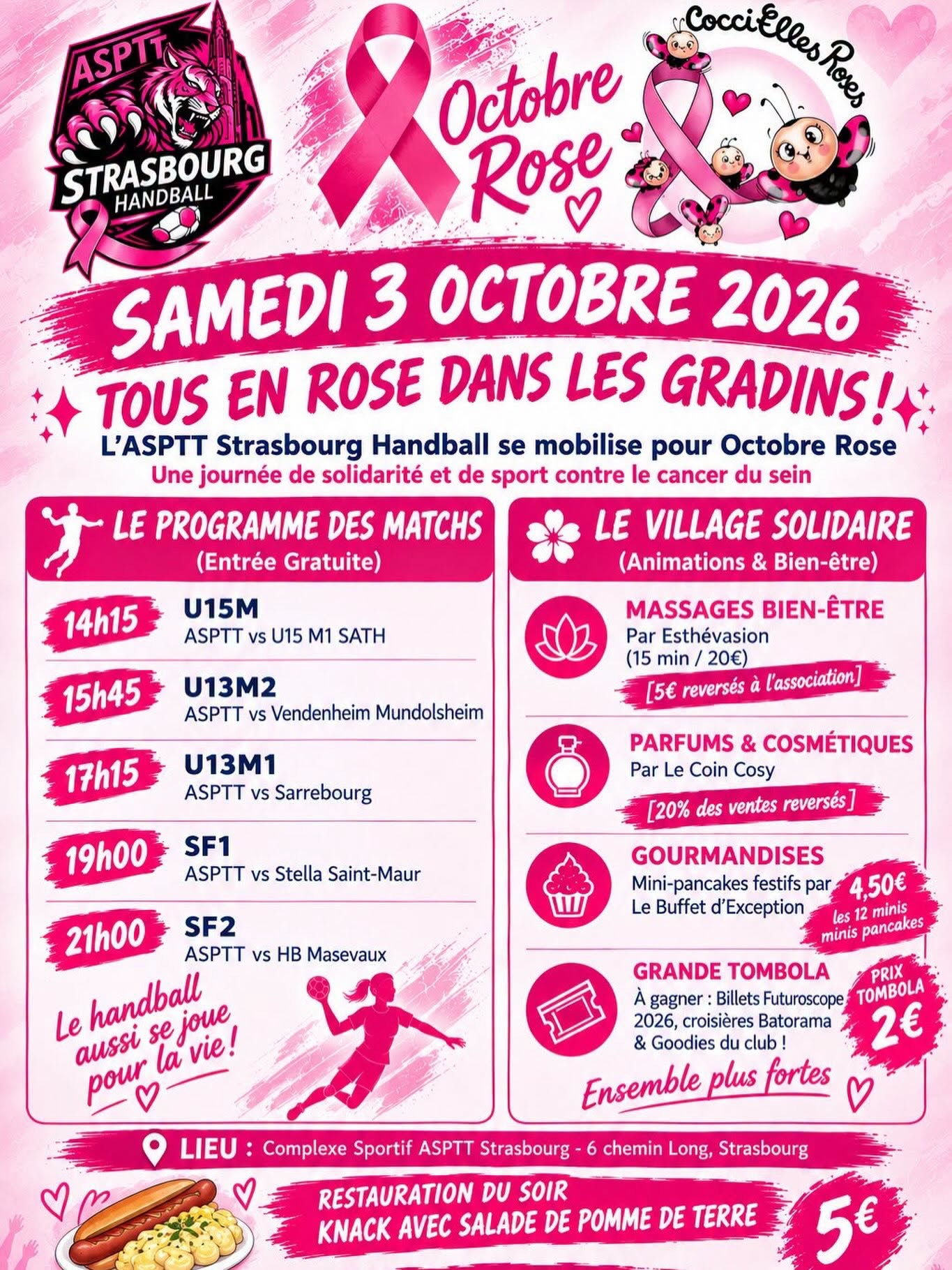 ASPTT Strasbourg handball Le programme du week-end sur handbelles.fr