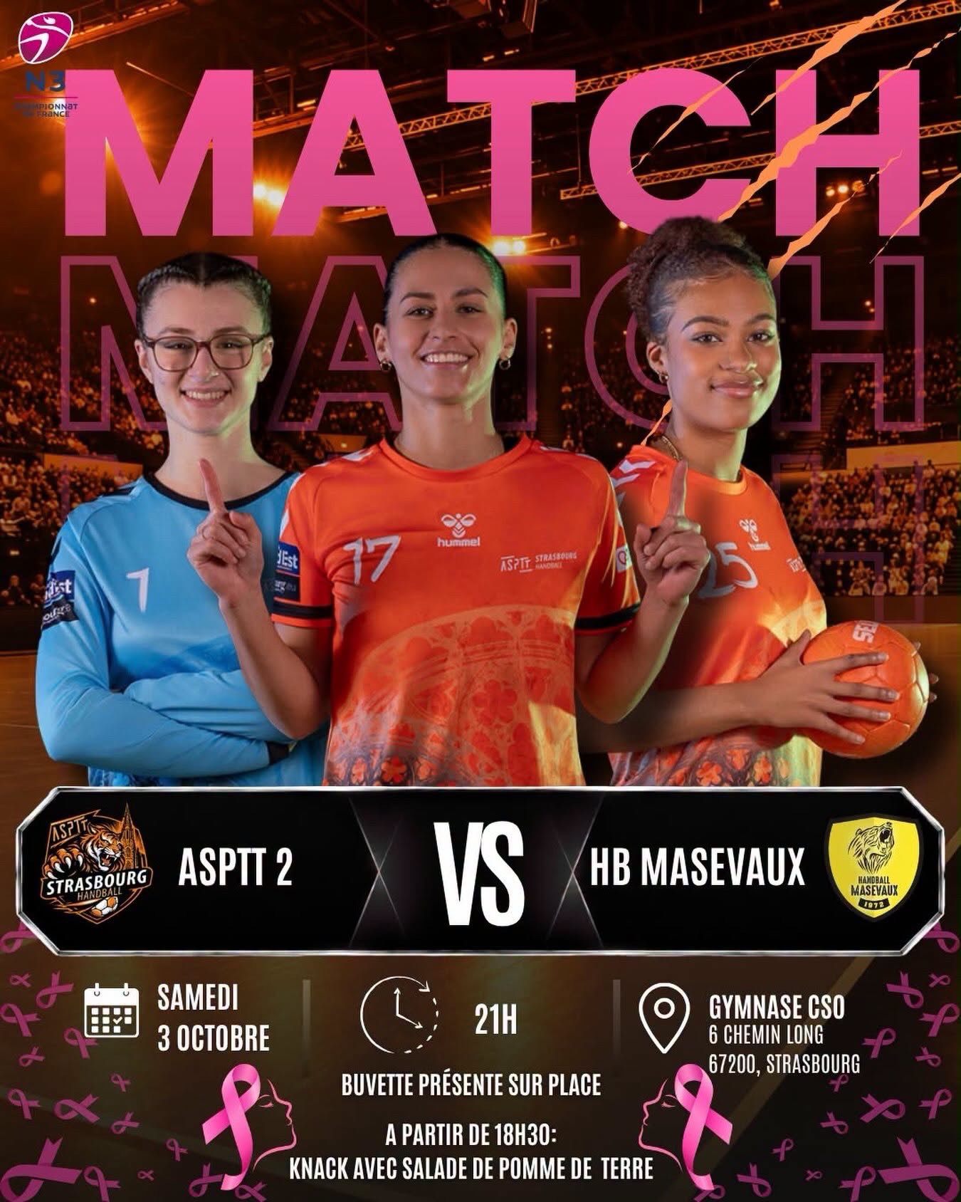 ASPTT Strasbourg handball Le programme du week-end sur handbelles.fr